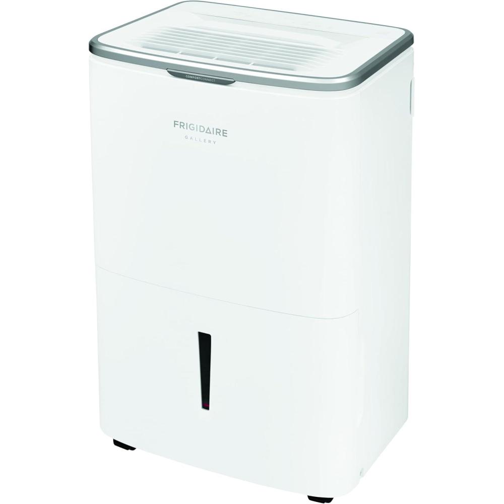 imageFrigidaire 50Pint Smart Dehumidifier for Basement Garage Attic 115V Energy Star Moisture Absorber with Timer WiFi App Control and Amazon Alexa ampamp Google Home Compatibility in White