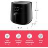 Frigidaire 3-in-1 Air Fryer, Large 5.3 QT Capacity, Digital Display, 3 Cooking Modes, 5 Recipe Presets, Automatic Shake Reminder, PFAS-Free Cooking Surfaces, Black(3-1 Air Fryer)