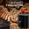 Frigidaire 3-in-1 Air Fryer, Large 5.3 QT Capacity, Digital Display, 3 Cooking Modes, 5 Recipe Presets, Automatic Shake Reminder, PFAS-Free Cooking Surfaces, Black(3-1 Air Fryer)