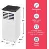Frigidaire Portable Room Air Conditioner 8,000 BTU (ASHRAE) / 5,500 BTU (DOE), Cools Up to 350 Sq. Ft., Quiet Operation, Dehumidifying Dry Mode, White
