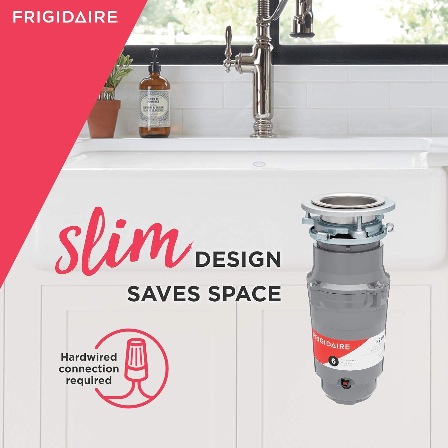 imageFrigidaire 12 HP Direct Wire Garbage Disposal for Kitchen Sinks  FF05DISPD1 Gray05 HP
