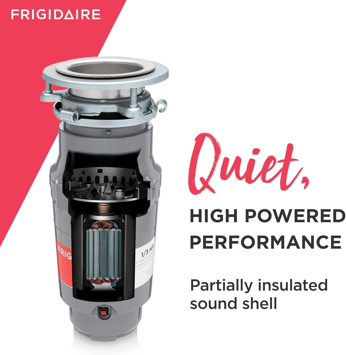 imageFrigidaire 12 HP Direct Wire Garbage Disposal for Kitchen Sinks  FF05DISPD1 Gray13 HP