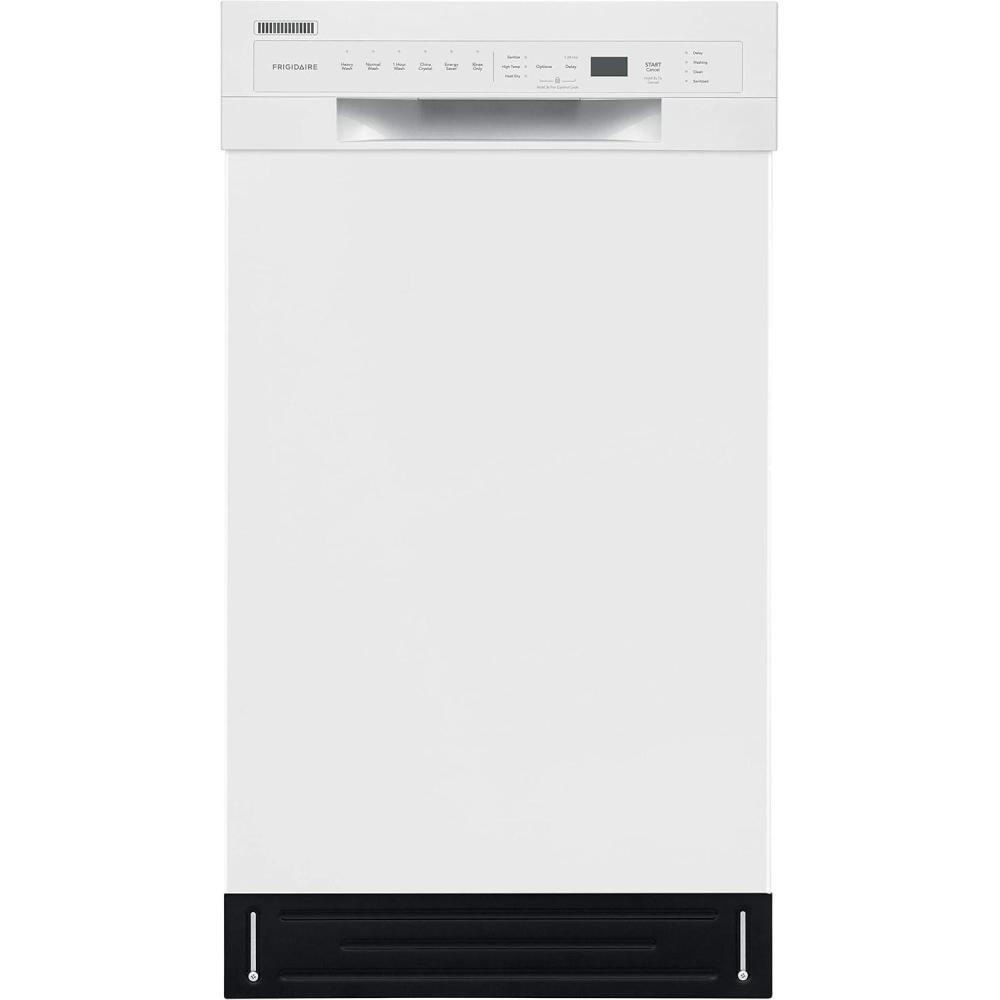 imageFRIGIDAIRE 18 in ADA Compact Front Control Dishwasher in Stainless Steel with Dual Spray Arms 52 dBA includes roomofchoice deliveryWhite