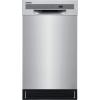 FRIGIDAIRE 18 in. ADA Compact Front Control Dishwasher in Stainless Steel with Dual Spray Arms, 52 dBA, includes room-of-choice delivery(Silver)