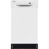 FRIGIDAIRE 18 in. ADA Compact Front Control Dishwasher in Stainless Steel with Dual Spray Arms, 52 dBA, includes room-of-choice delivery(White)