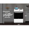 Frigidaire 24 in. 1.9 Cu. Ft. Gas Range in Stainless Steel with Continuous Cast Iron Grates, ADA Compliant(White)