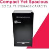 FRIGIDAIRE EFR376-BLACK 3.1 Cu Ft Black Retro Bar Fridge with Side Bottle Opener
