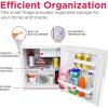 Frigidaire Coral EFR176- AMZ EFR176 Retro Mini Refrigerator-Energy Saving-Adjustable Thermostat Control-Side Mounted Bottle Opener-Ideal for for Dorm, Office, RV, Garage, Apartment 1.6 Cubic Feet(White)