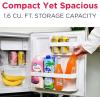 Frigidaire Coral EFR176- AMZ EFR176 Retro Mini Refrigerator-Energy Saving-Adjustable Thermostat Control-Side Mounted Bottle Opener-Ideal for for Dorm, Office, RV, Garage, Apartment 1.6 Cubic Feet(Moonlight)