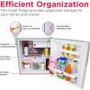 Frigidaire Coral EFR176- AMZ EFR176 Retro Mini Refrigerator-Energy Saving-Adjustable Thermostat Control-Side Mounted Bottle Opener-Ideal for for Dorm, Office, RV, Garage, Apartment 1.6 Cubic Feet(Moonlight)