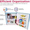 Frigidaire Coral EFR176- AMZ EFR176 Retro Mini Refrigerator-Energy Saving-Adjustable Thermostat Control-Side Mounted Bottle Opener-Ideal for for Dorm, Office, RV, Garage, Apartment 1.6 Cubic Feet(Blue)