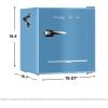 Frigidaire Coral EFR176- AMZ EFR176 Retro Mini Refrigerator-Energy Saving-Adjustable Thermostat Control-Side Mounted Bottle Opener-Ideal for for Dorm, Office, RV, Garage, Apartment 1.6 Cubic Feet(Blue)