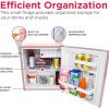 Frigidaire Coral EFR176- AMZ EFR176 Retro Mini Refrigerator-Energy Saving-Adjustable Thermostat Control-Side Mounted Bottle Opener-Ideal for for Dorm, Office, RV, Garage, Apartment 1.6 Cubic Feet(Pink)