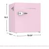 Frigidaire Coral EFR176- AMZ EFR176 Retro Mini Refrigerator-Energy Saving-Adjustable Thermostat Control-Side Mounted Bottle Opener-Ideal for for Dorm, Office, RV, Garage, Apartment 1.6 Cubic Feet(Pink)