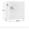 Frigidaire Coral EFR176- AMZ EFR176 Retro Mini Refrigerator-Energy Saving-Adjustable Thermostat Control-Side Mounted Bottle Opener-Ideal for for Dorm, Office, RV, Garage, Apartment 1.6 Cubic Feet(White)
