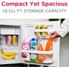 Frigidaire Coral EFR176- AMZ EFR176 Retro Mini Refrigerator-Energy Saving-Adjustable Thermostat Control-Side Mounted Bottle Opener-Ideal for for Dorm, Office, RV, Garage, Apartment 1.6 Cubic Feet(White)