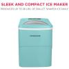 Frigidaire EFIC108-Blue Compact Ice Maker, Counter-top Portable, 26 lb per Day, Blue(Blue)