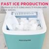 Frigidaire EFIC108-Blue Compact Ice Maker, Counter-top Portable, 26 lb per Day, Blue(Blue)