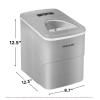 Frigidaire EFIC108-Blue Compact Ice Maker, Counter-top Portable, 26 lb per Day, Blue(Silver)