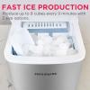 Frigidaire EFIC108-Blue Compact Ice Maker, Counter-top Portable, 26 lb per Day, Blue(Silver)