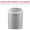 Frigidaire EFIC108-Blue Compact Ice Maker, Counter-top Portable, 26 lb per Day, Blue(Silver)