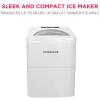 Frigidaire EFIC108-Blue Compact Ice Maker, Counter-top Portable, 26 lb per Day, Blue(White)