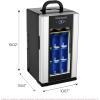 Frigidaire EFMIS567_AMZ, Retro Mini Drink Fridge. 18 Cans Or 4 Wine Bottles, Thermoelectric Drink Fridge- Stainless