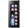 Frigidaire EFRW1225 Wine & Beverage Cooler with Curved Glass Door – 12 Bottles Drinks Fridge, Digital Control, Ideal for Home, DC Rated for Use with Car Cord or AC Adapter, Black