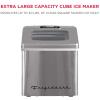 Frigidaire Ice Maker EFIC452, Countertop Stainless Steel Ice Maker with Transparent Window, Clear Ice Cube Maker with 40 lbs. Capacity, Ice Maker Machine – 14.8″ D x 11″ W x 14.1″ H (Black)(stainless)