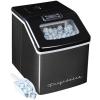 Frigidaire Ice Maker EFIC452, Countertop Stainless Steel Ice Maker with Transparent Window, Clear Ice Cube Maker with 40 lbs. Capacity, Ice Maker Machine – 14.8″ D x 11″ W x 14.1″ H (Black)(black stainless)