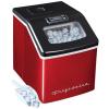 Frigidaire Ice Maker EFIC452, Countertop Stainless Steel Ice Maker with Transparent Window, Clear Ice Cube Maker with 40 lbs. Capacity, Ice Maker Machine – 14.8″ D x 11″ W x 14.1″ H (Black)(red stainless)