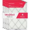 Frigidaire PureAir® 20x25x1 MERV 11 Prem Allergen Electrostatic Pleated Air Conditioner HVAC AC Furnace Filters – 6 Pack (exact dimensions 19.81 X 24.81 X 0.81)(14 x 20 x 1)