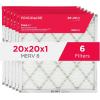 Frigidaire PureAir® 20x25x1 MERV 11 Prem Allergen Electrostatic Pleated Air Conditioner HVAC AC Furnace Filters – 6 Pack (exact dimensions 19.81 X 24.81 X 0.81)(20 x 20 x 1)