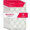 Frigidaire PureAir® 20x25x1 MERV 11 Prem Allergen Electrostatic Pleated Air Conditioner HVAC AC Furnace Filters – 6 Pack (exact dimensions 19.81 X 24.81 X 0.81)(16 x 25 x 1)