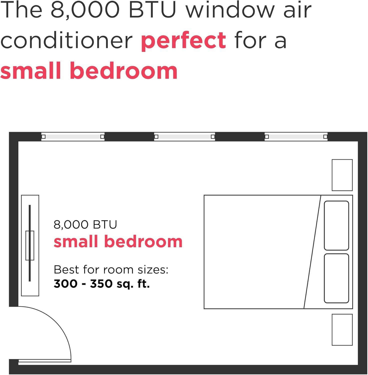 imageFrigidaire 12000 BTU Window Air Conditioner with Supplemental Heat Cools ampamp Heats Up to 550 Sq Ft Remote Control Quiet Operation Eco Mode 3 Fan Speeds White8 000 BTU