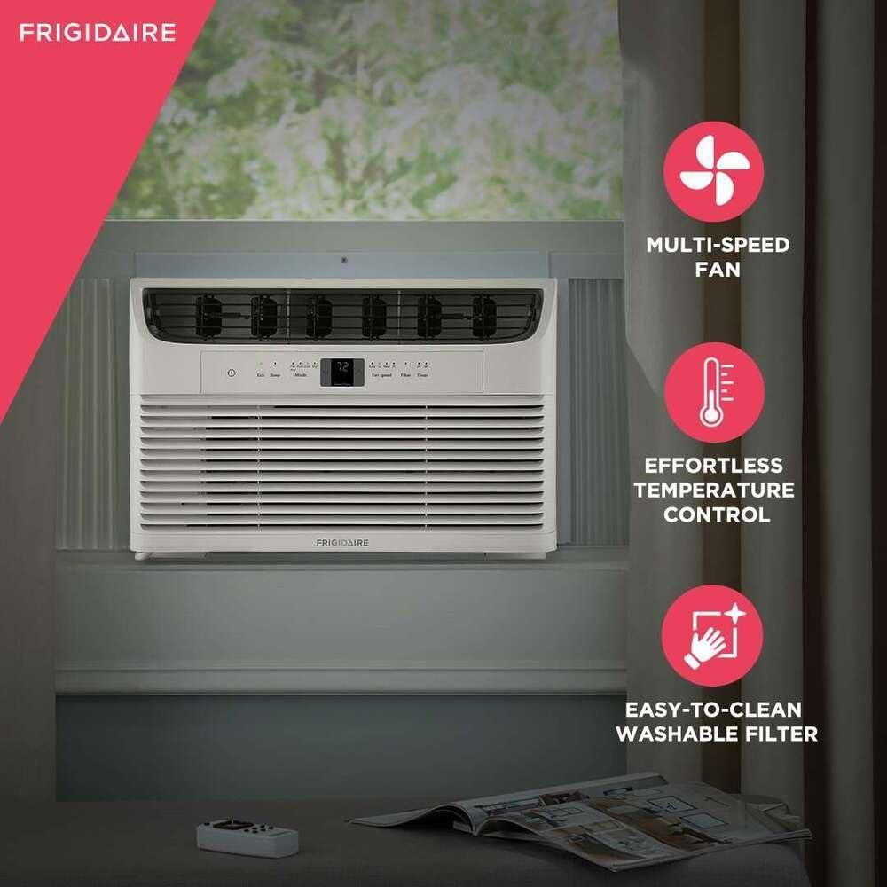 imageFrigidaire 14000 BTU Smart Inverter Window Air Conditioner with WiFi and Energy Star Certification Cools Up to 700 Sq Ft Ultra Quiet Operation White6 000 BTU