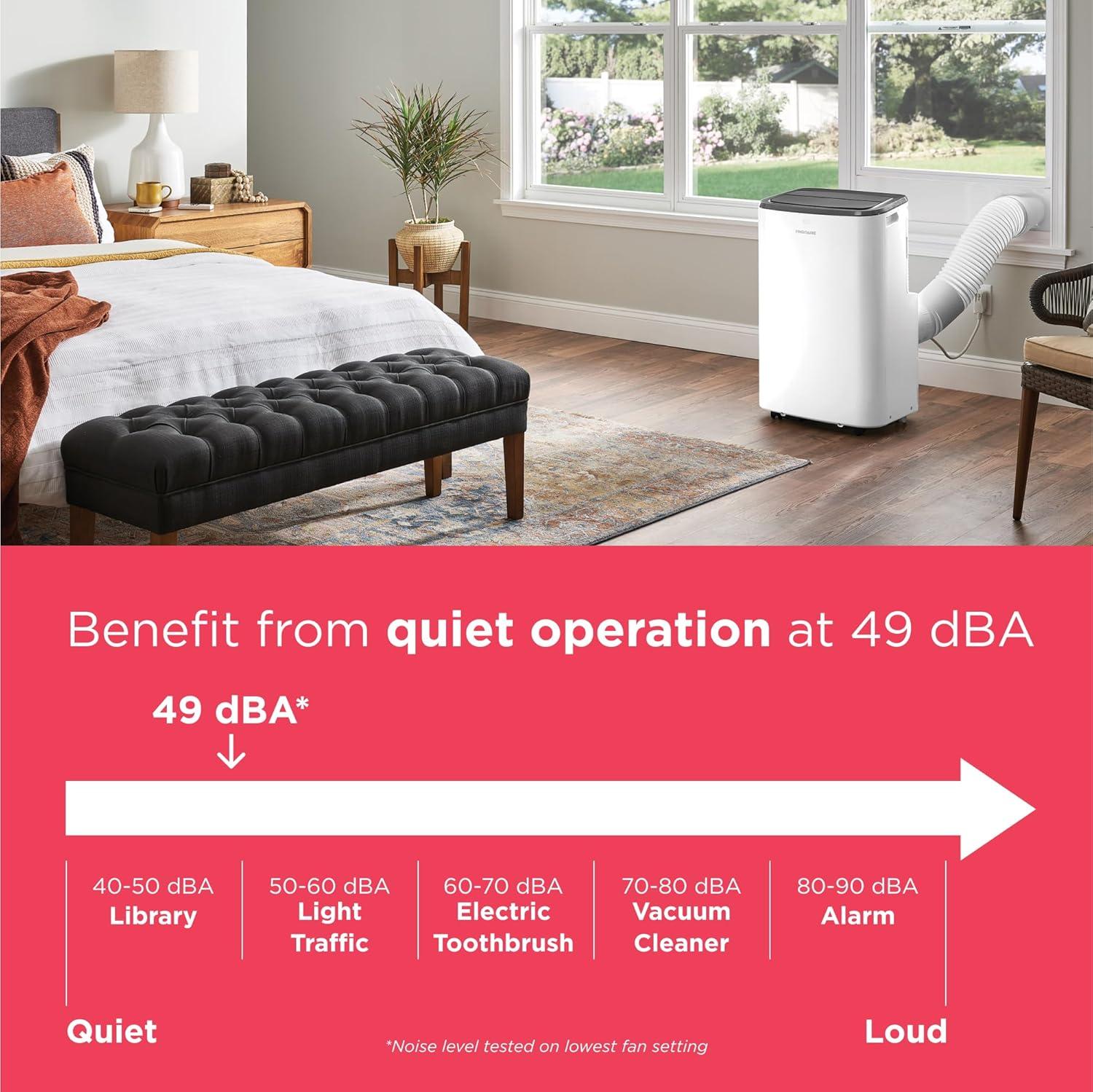 imageFrigidaire 3in1 Smart Portable Room Air Conditioner with WiFi 12000 BTU Ashrae 8000 BTU DOE Cools Up to 550 Sq Ft Quiet Operation White8000 BTU