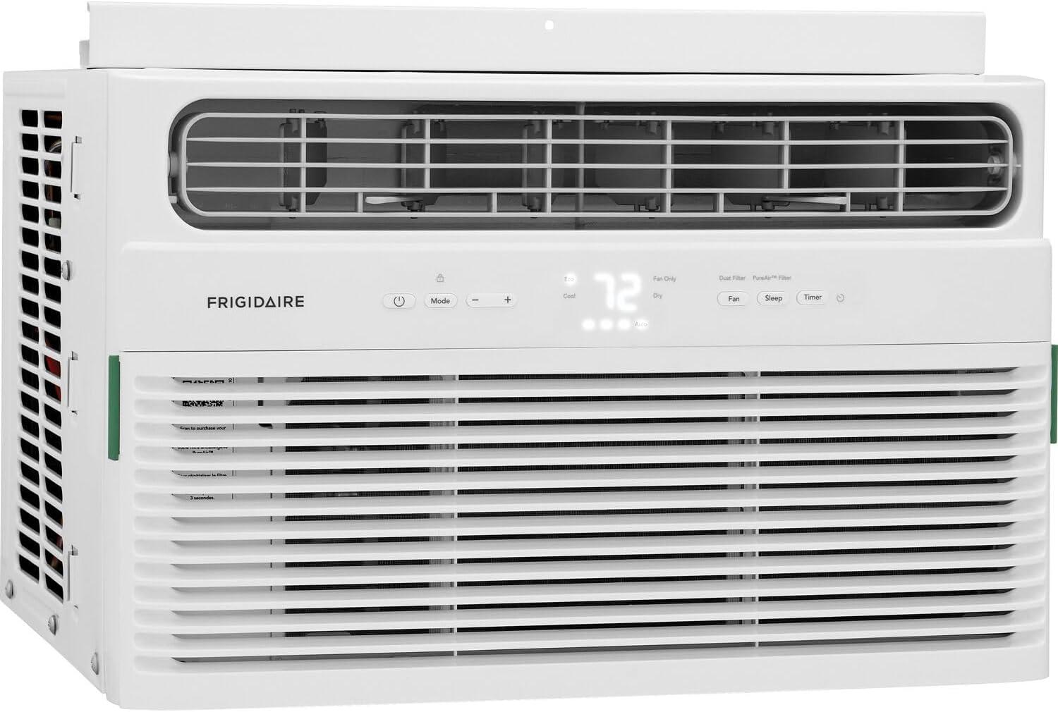 imageFrigidaire 8000 BTU Window Air Conditioner ampamp Dehumidifier 115V Cools up to 350 Sq Ft for Apartment Dorm Room ampamp SmallMedium Rooms with Remote Control Programmable Timer and Sleep Mode White