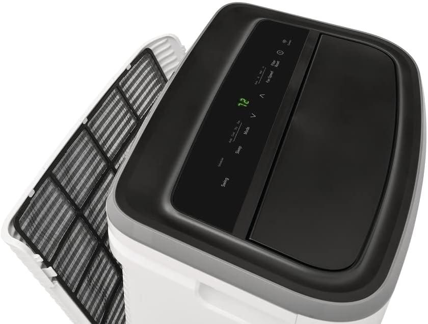 imageFrigidaire FHPW142AC1 Portable Air Conditioner 14K BTU ASHRAE 10K BTU DOE with MultiSpeed FanDehumidifier ModeBuiltin Air IonizerWashable FilterWorks with AlexaWiFi Connected in White