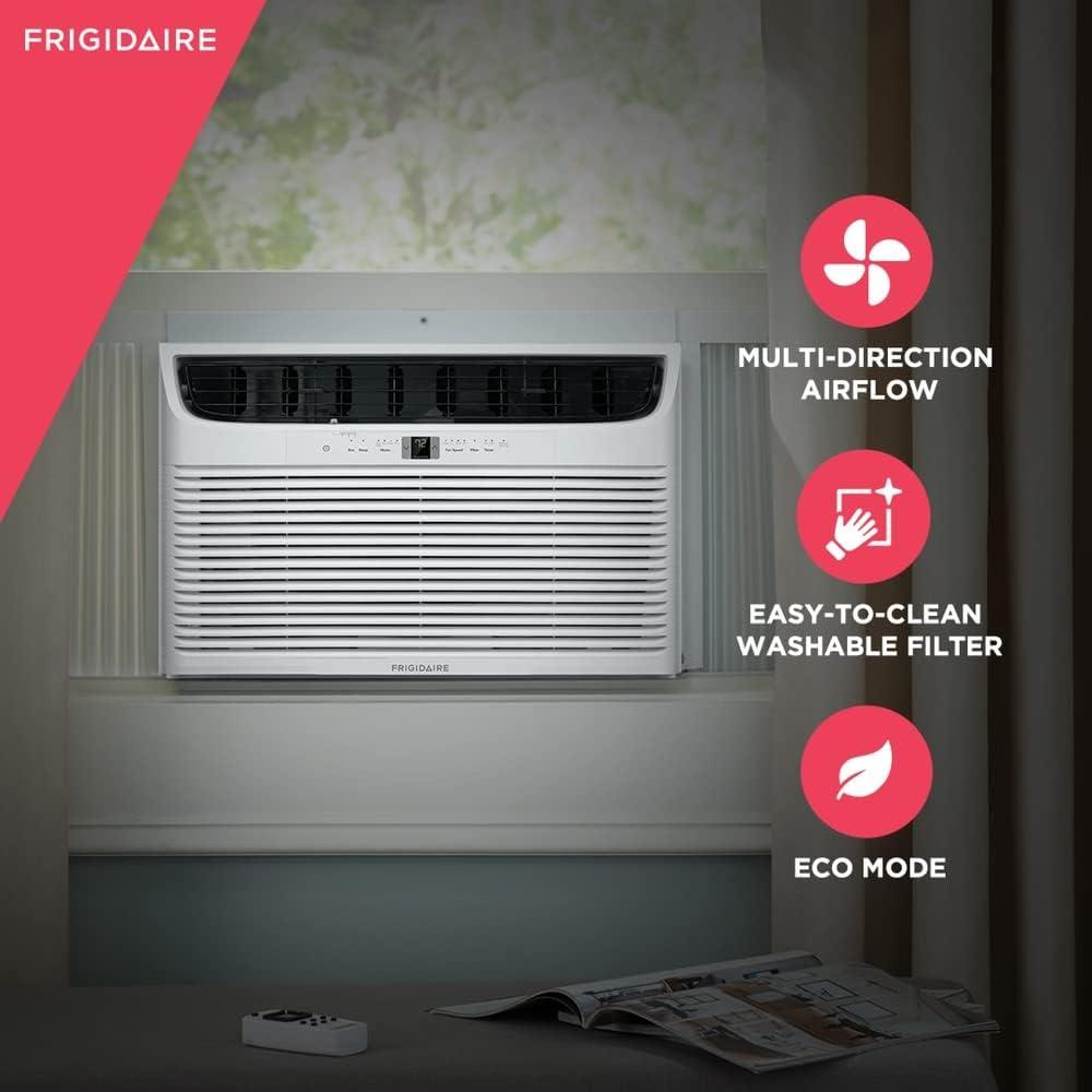 imageFrigidaire FHWC282WB2 Window Air Conditioner 28000 BTU with Easy Install Slide Out Chassis MultiSpeed Fan EasytoClean Washable Filter Eco Mode in White28 000 BTU