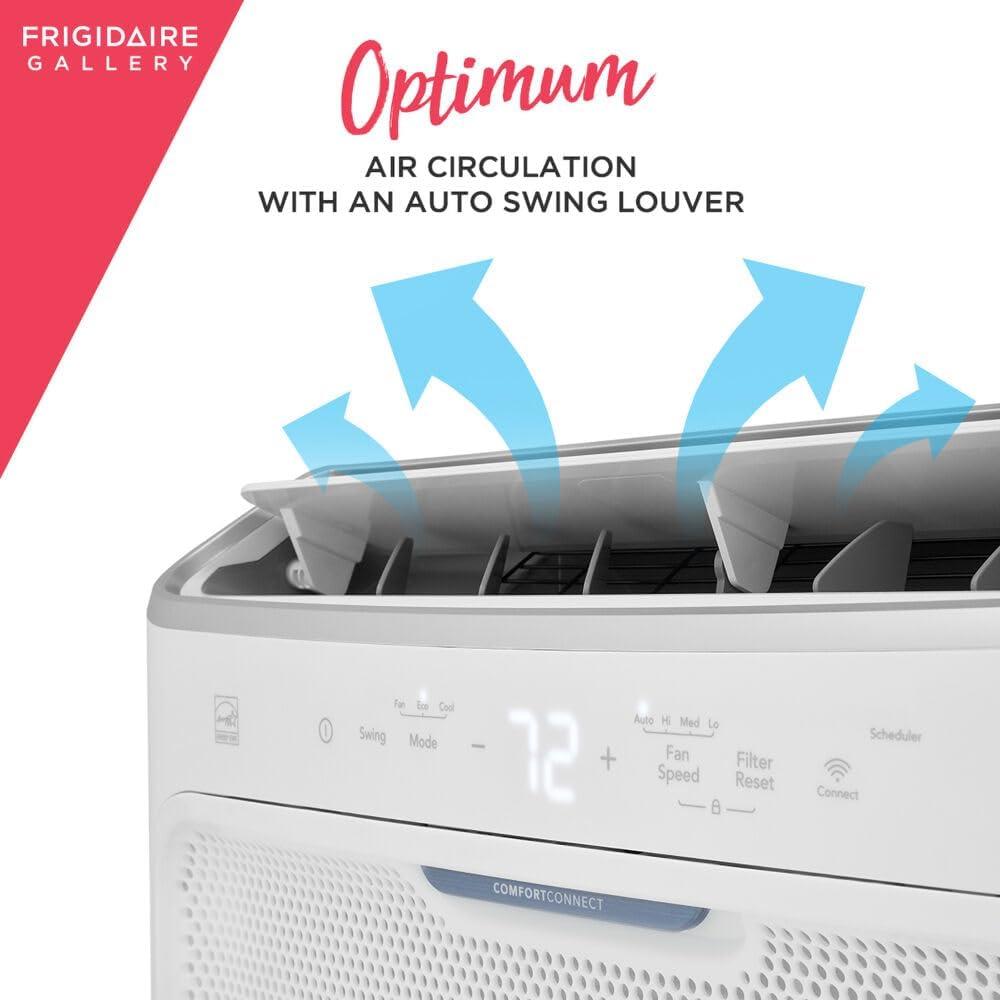 imageFrigidaire GHWQ103WC1 Inverter Quiet Temp Room Air Conditioner 10000 BTU with WiFi Connected Works with Alexa Energy Star Certified EasytoClean Washable Filter in White10 000 BTU