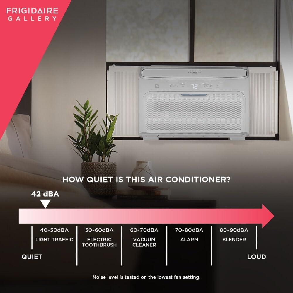 imageFrigidaire GHWQ103WC1 Inverter Quiet Temp Room Air Conditioner 10000 BTU with WiFi Connected Works with Alexa Energy Star Certified EasytoClean Washable Filter in White10 000 BTU
