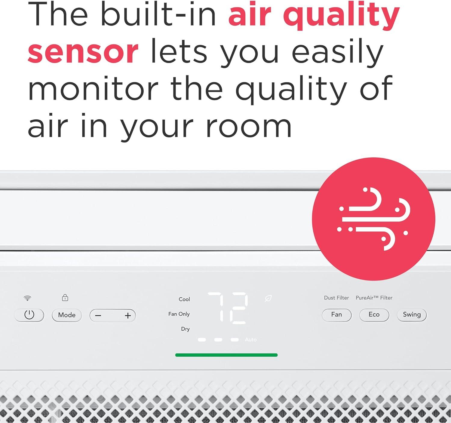 imageFrigidaire GHWQ103WC1 Inverter Quiet Temp Room Air Conditioner 10000 BTU with WiFi Connected Works with Alexa Energy Star Certified EasytoClean Washable Filter in White12 000 BTU New 2025