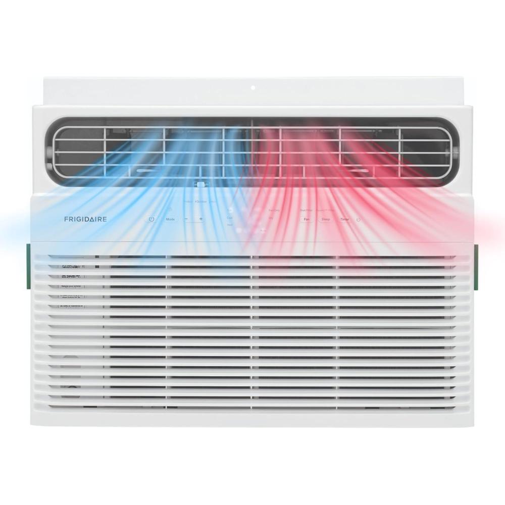imageFrigidaire 12000 BTU Window Air Conditioner with Supplemental Heat Cools ampamp Heats Up to 550 Sq Ft Remote Control Quiet Operation Eco Mode 3 Fan Speeds White12 000 BTU