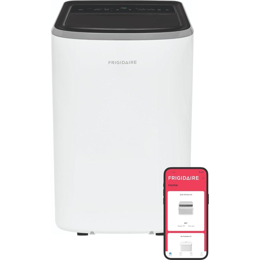 imageFrigidaire 3in1 Smart Portable Room Air Conditioner with WiFi 12000 BTU Ashrae 8000 BTU DOE Cools Up to 550 Sq Ft Quiet Operation White8000 BTU