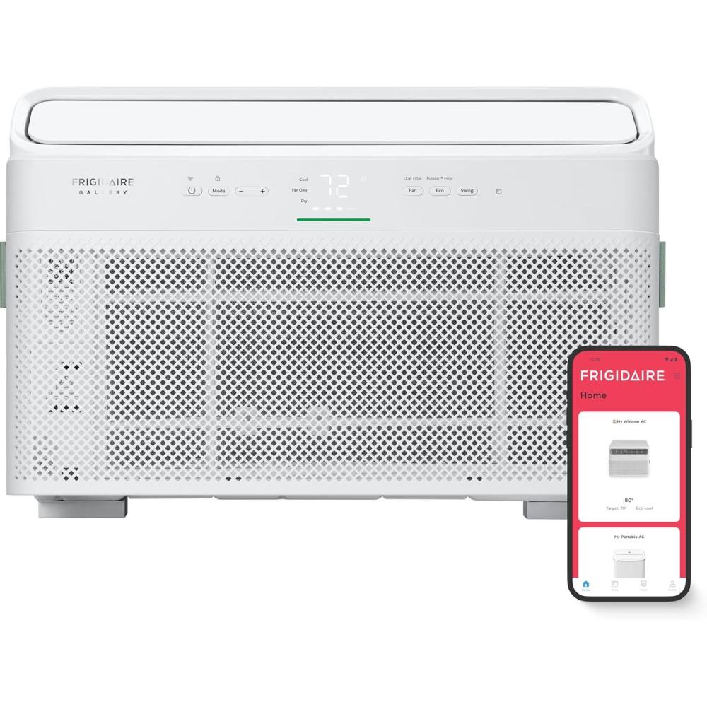 imageFrigidaire GHWQ103WC1 Inverter Quiet Temp Room Air Conditioner 10000 BTU with WiFi Connected Works with Alexa Energy Star Certified EasytoClean Washable Filter in White12 000 BTU New 2025