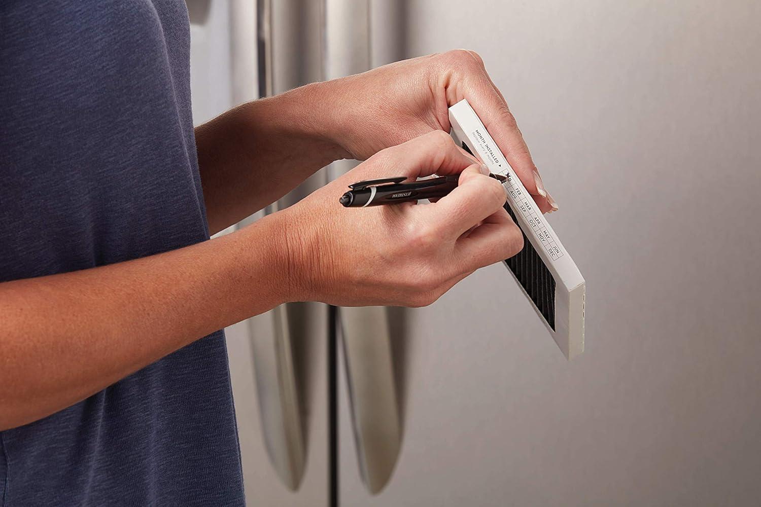 imageFRIGIDAIRE PAULTRA Pure Air Ultra Refrigerator Air Filter with Carbon Technology to Absorb Food Odors 65 Inch x 475 Inch4 Count Pack of 1