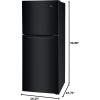 Frigidaire 10.1 Cu. Ft. Compact ADA Top Freezer Refrigerator in Brushed Steel with Electronic Control Panel, Reversible Door Swing, ENERGY STAR(Black)