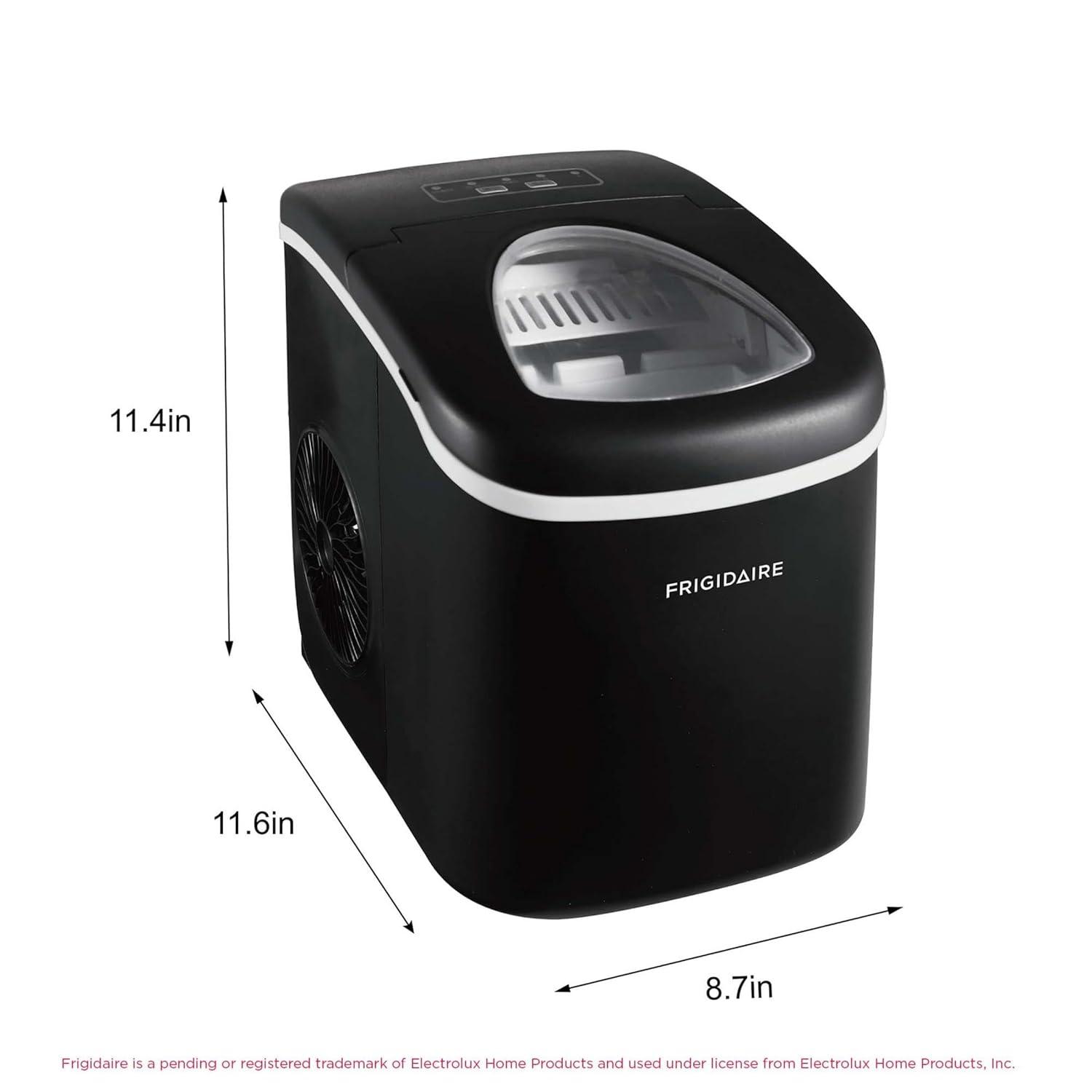 imageFRIGIDAIRE Portable Compact Ice Maker Counter Top Ice Making Machine 26lb per day WhiteBlack