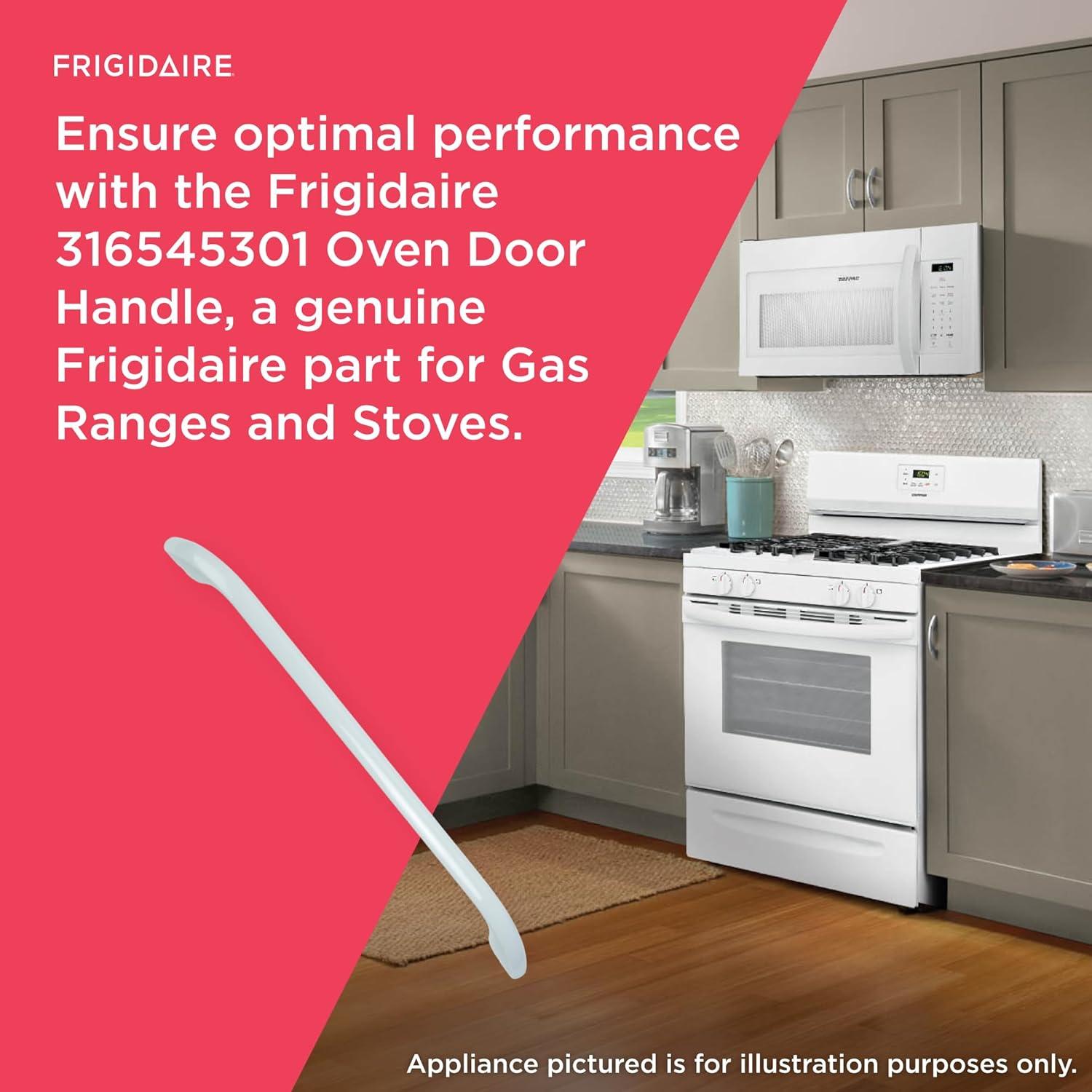 imageFrigidaire 316545301 Oven Door Handle for Gas Ranges and Stoves White